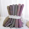 Rainbow Striped Cotton Elastic Knitted French Terry Fabric DIY For Sewing Hoodie Jacket Shirt Tissus By The Half Meter 610g/m