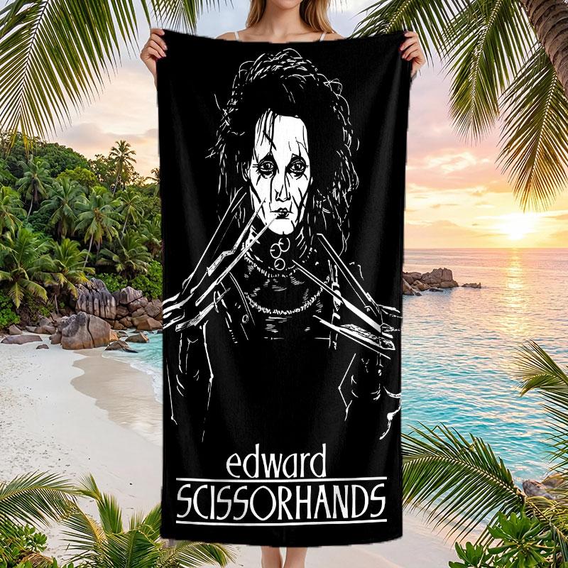 Large Beach Towel Quick Dry Absorbent Towel For Beach IndoorEdward Scissorhands