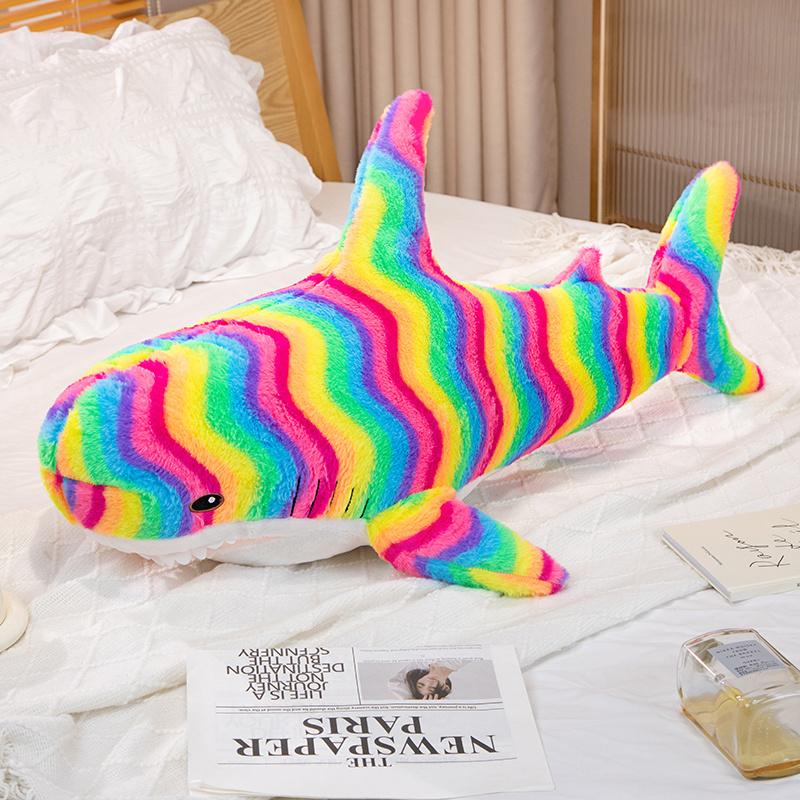 Non-Toxic Plush Whale Soft Toy Stuffed Colorful Shark Plushie Aquatic Animals Doll Huggable Ocean Plush Toy
