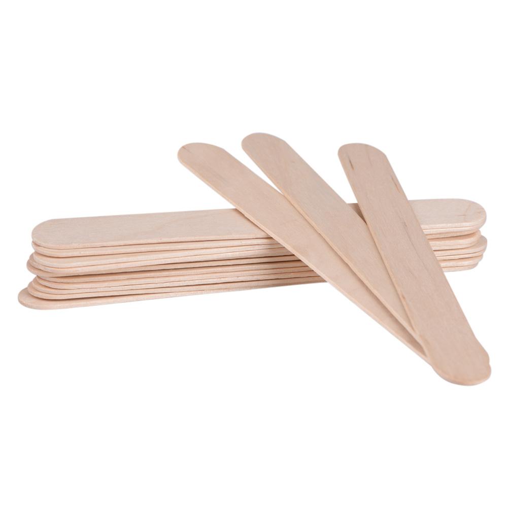 100Pcs/Bag Waxing Stick Spatula Applicator Wooden Spatula Disposable Medical Tongue Depressor