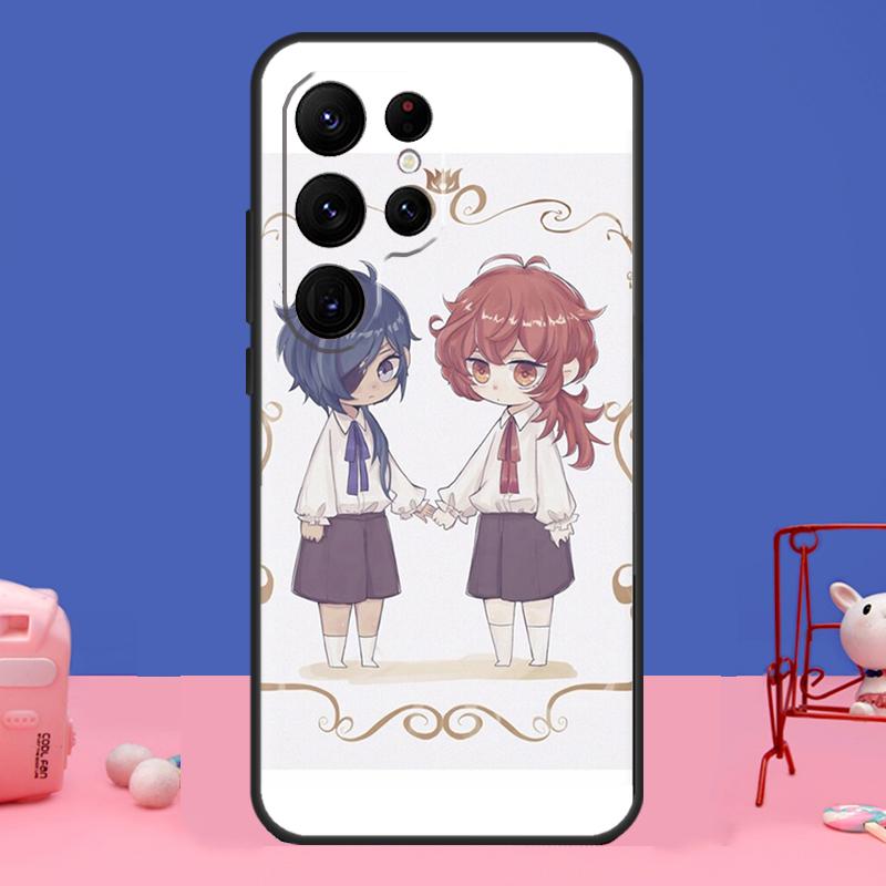 Kaeya and Diluc Genshin Impact Case For Samsung Galaxy S23 S22 S24 Ultra S8 S9 S10 Plus Note 10 20 Ultra S20 S21 FE Cover