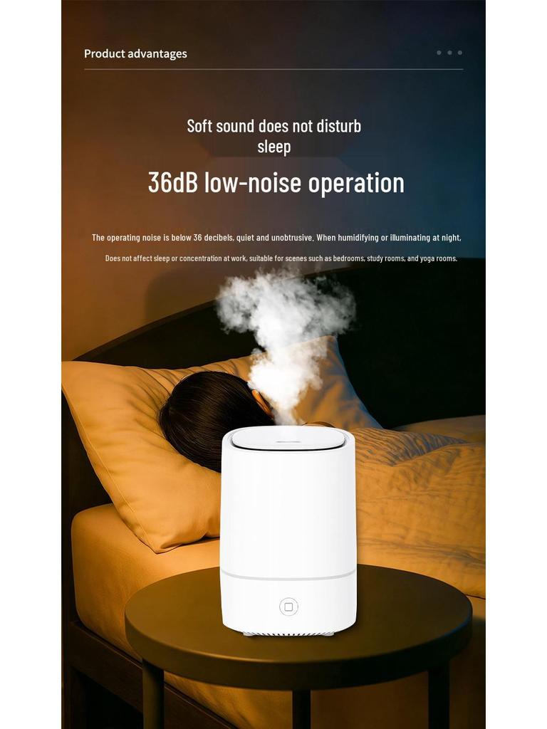 200ml Aromatherapy Air Humidifier - Silent White Atomizer with Seven-Color Light