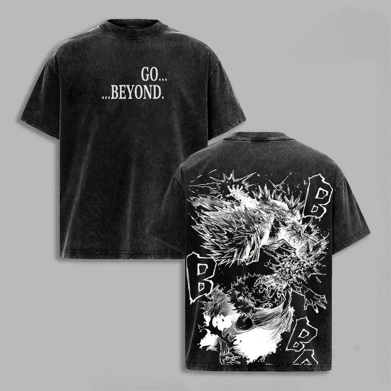 Katsuki Bakugo Graphic T-shirt My Hero Academia Anime Vintage Washed Oversized T Shirt Men Women Clothes Cotton Short Sleeve Tee