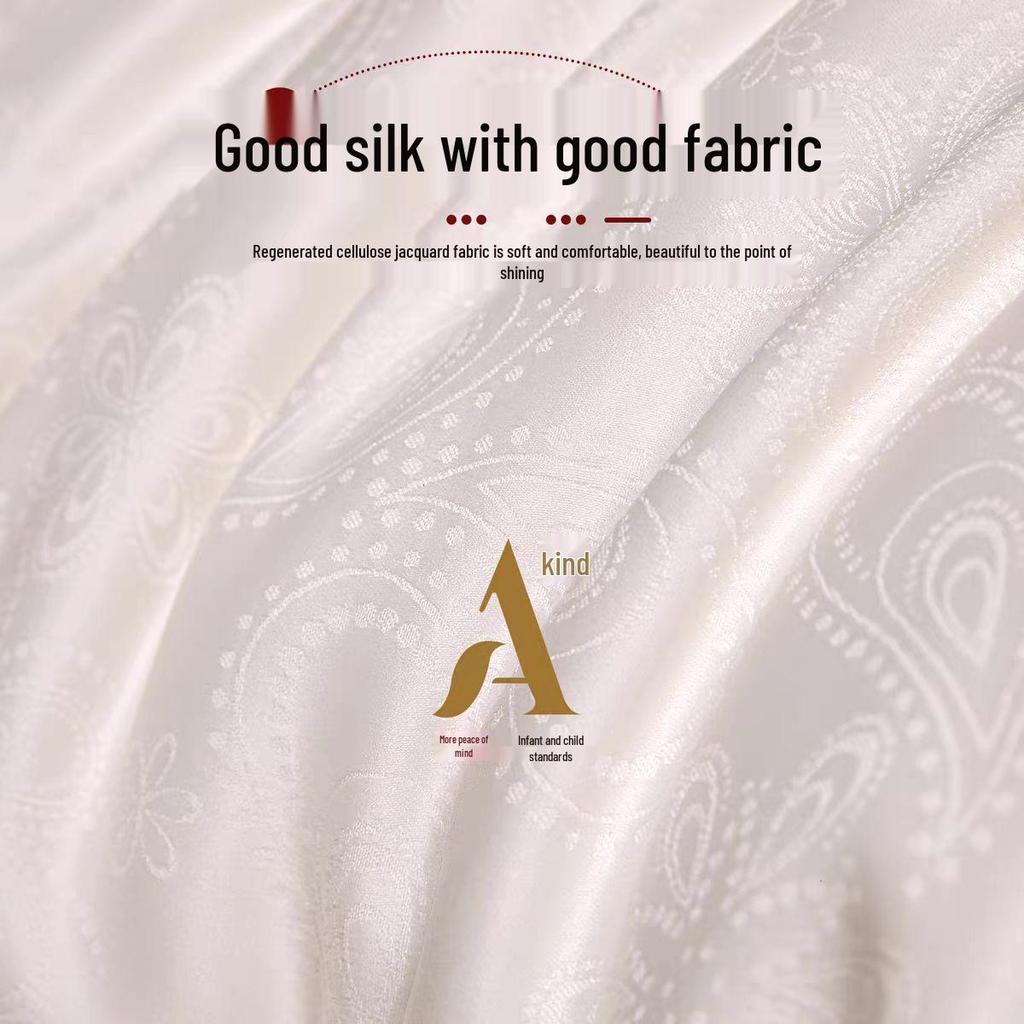 All-Cotton Thickened Mulberry Silk Quilt - Warm, Breathable, Jacquard Satin for All Seasons