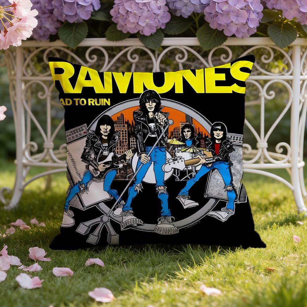 Band R-Ramones Cushion Cover Home & Car Dual-Scene Pillow Cover: Reversible for Premium Comfort