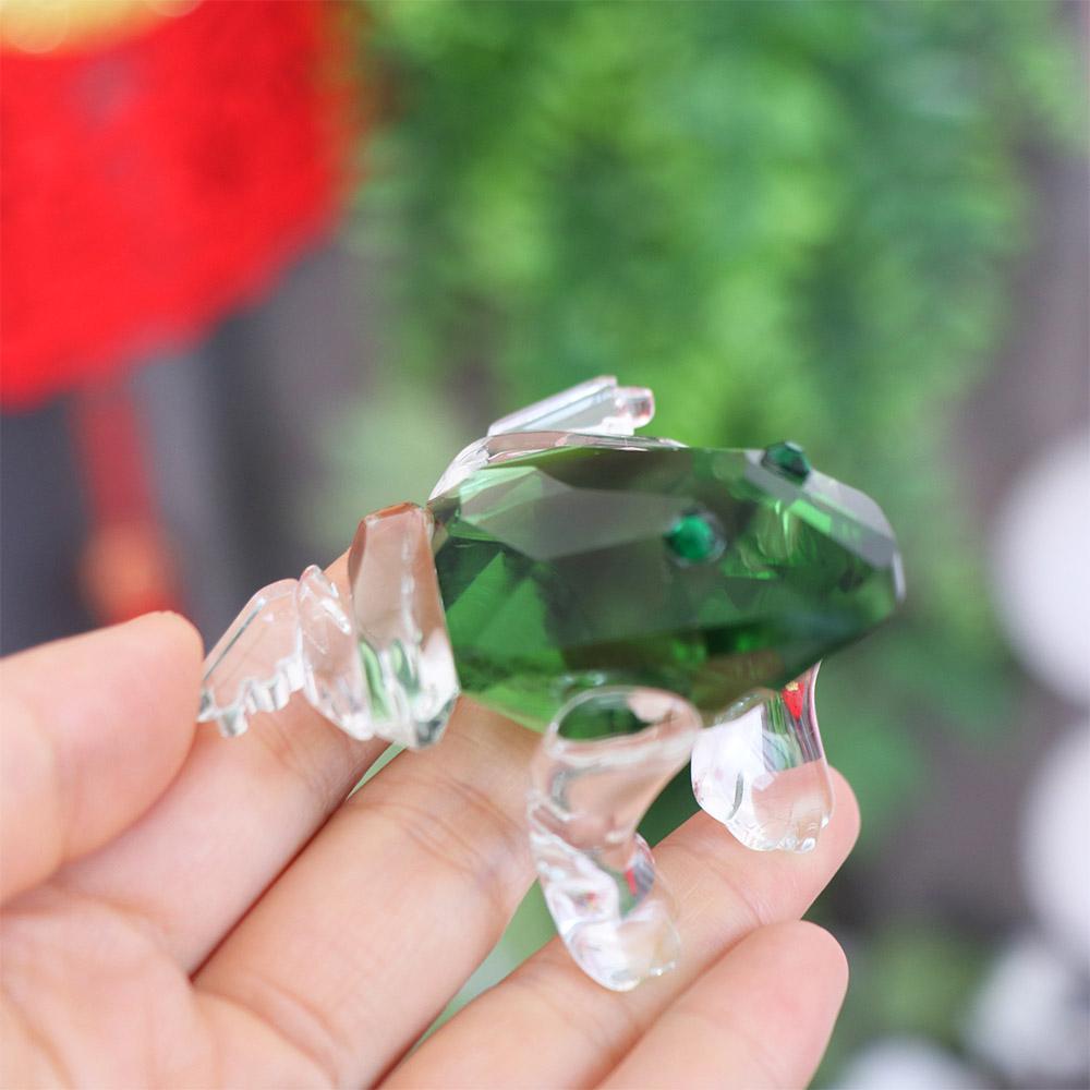 Transparent Crystal Frog Figurines Handicraft Simulation Animal Decoration  Garden Ornament