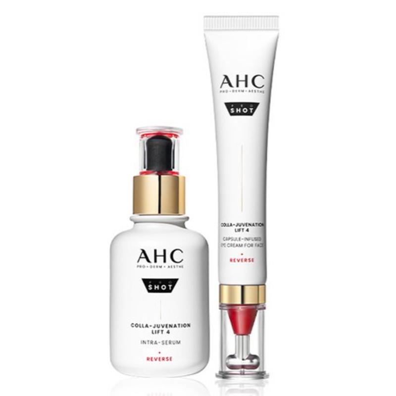 AHC Pro Shot Colla Juvenation Lift 4 Capsule Infused Eye Cream for Face & Intra Serum Set