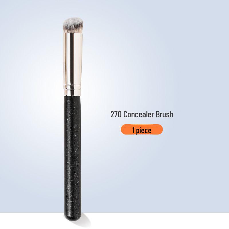 Makeup Brush Set: 170 Round Foundation & 270 Angled Concealer Brush with Soft Bristles for Beginners