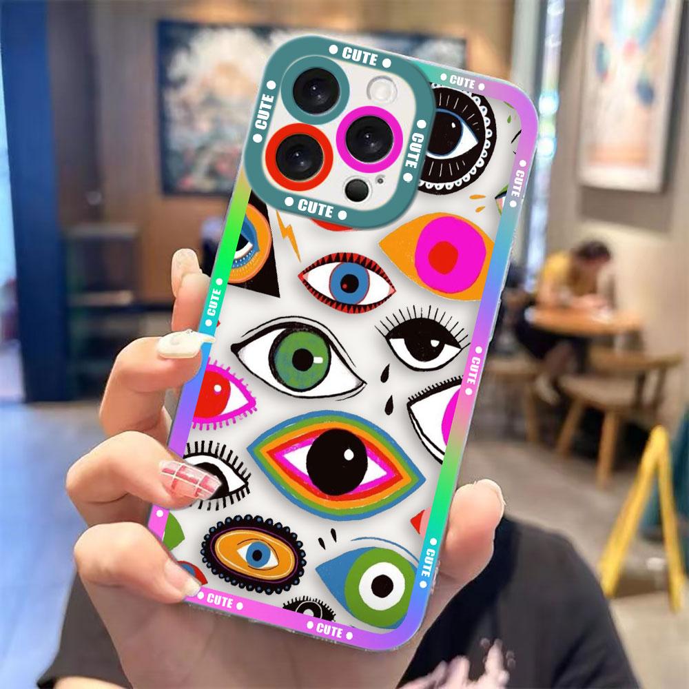 

Funny Lucky Blue Evil Eye Clear Phone Case For Samsung A72 A71 A57 A56 A55 A53 A52 A51 A36 A35 A33 A32 A26 A25 A24 A23 A22 Case Samsung A31