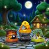 New Hayao Miyazaki Anime Cartoon Themed Item Meet Light And Warm Desktop Ornaments With Light Birthday Gift Blind Box Toy