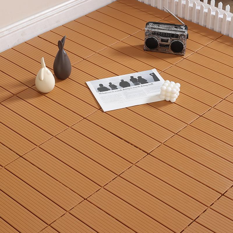 Anti-Corrosion Wood-Plastic Composite Interlocking Balcony and Terrace Flooring for Garden Renovation.