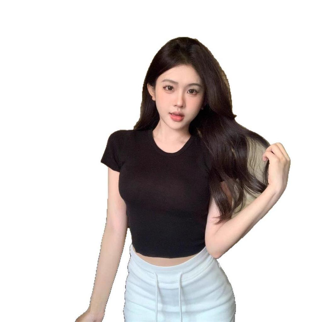 2025 Women's Summer Slim Fit Back Cutout Tee with Drawstring - Pure & Stylish