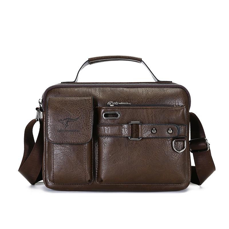 

Мужская одноплечевая сумка кросс-боди высокого класса Высококачественная сумка кросс-боди для бизнеса и поездок для мужчин коричневый