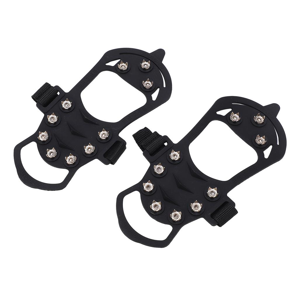 2pcs set 10 Tooth Crampons Shoe Cover Rustproof Durable Mountaineering Ice Snow GripperXL Size