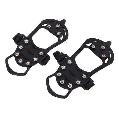 2pcs Set 10 Tooth Crampons Shoe Cover Rustproof Durable Mountaineering Ice Snow GripperXL Size