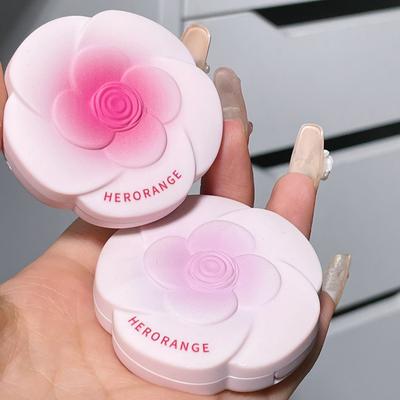 Monochrome Flower Blusher Shimmer Powder Natural Cheek Tint Brighten Waterproof Matte Face Blush Contouring Eyeshadow Cosmetics