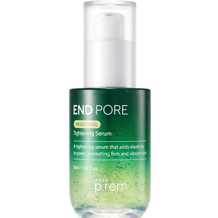 Make P:rem End Pore Vegetinol Tightening Serum 50ml Pore Refining Elasticity Boosting K-Beauty Facial Serum