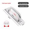 Small Square Brushed Silver Sliding Door Handle