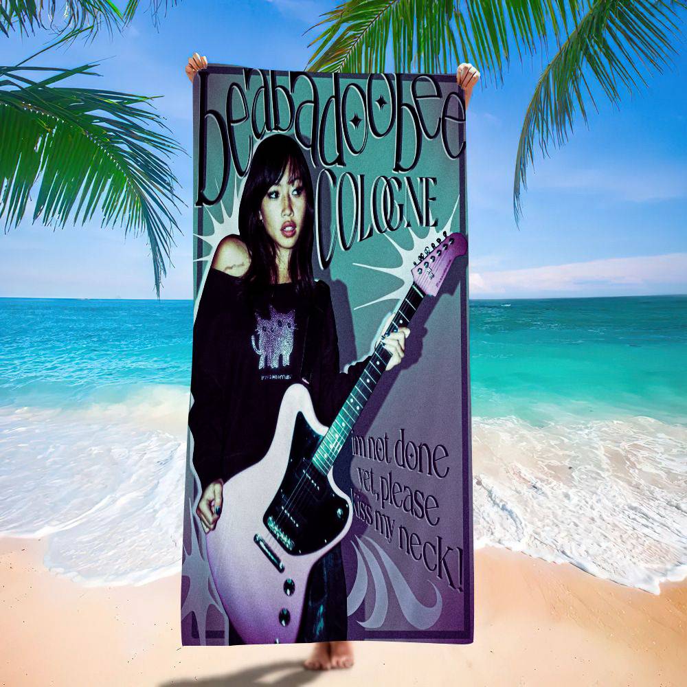 Rock Singer Pretty B-Beabadoobee Beach Towel Colorful Bath Towels For Girl Microfiber Quick Dry Custom Sand Free Yoga Spa Gym