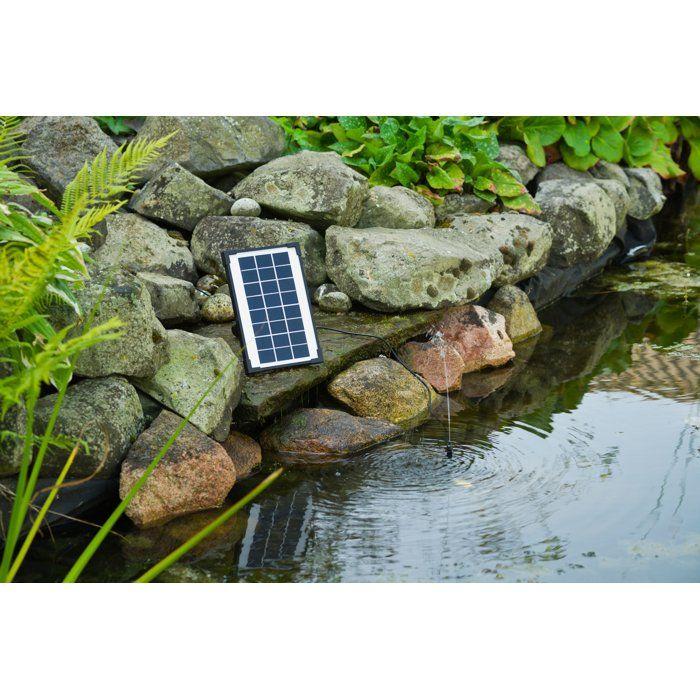 Pompe fontaine - UBBINK - SolarMax 250 - Débit 200 l/h - Panneau solaire 6V 160mA - Jets volcan &amp; cloche