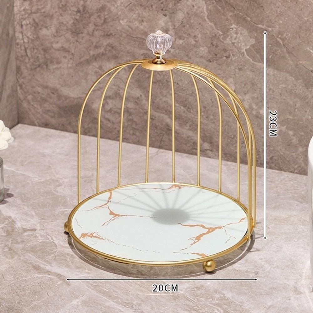 Double-layer Makeup Storage Shelf Large-capacity Bird Cage Holder Cosmetic Shelf  Storage Rack