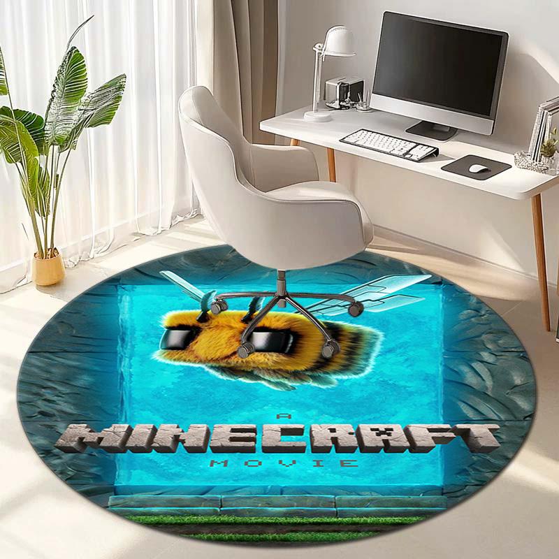 Sandbox Electronic Xbox Games Minecraft Circular Carpet Household Goods Decoration Anti Slip Home Table and Chair Mat Aisle Door Mat Carpet D11