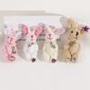 Soft and Adorable Rabbit Plush Toy with DIY Accessories Exquisite Rabbit Keyring Decoration Cute Rabbit Keychain Pendant