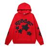 Mens Oversized Hoodie With Foil-Printed 55555 Letter Graphic Streetwear Cotton Fleece Sweatshirt Winter