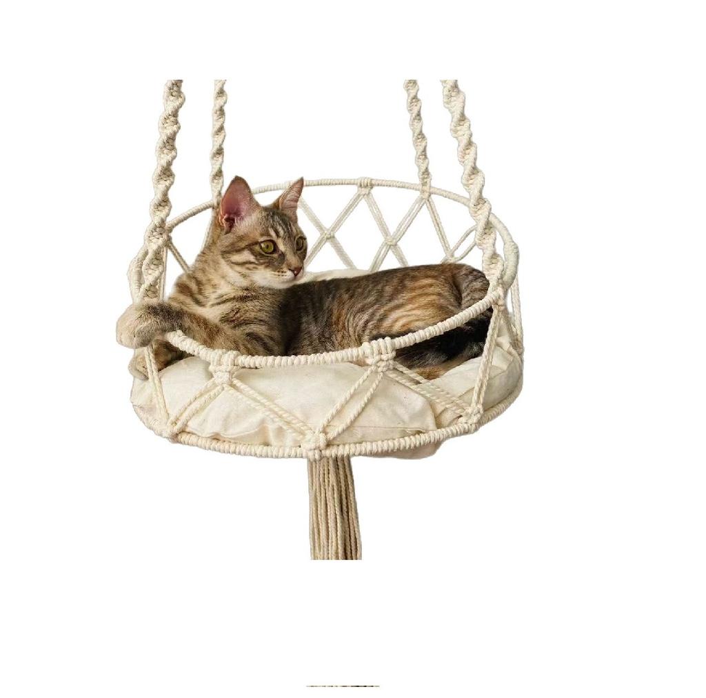 Little Cat Swing Indoor/Outdoor Cat Hanging Cloth Hammock Net Basket Sunbathing Cradle Swing