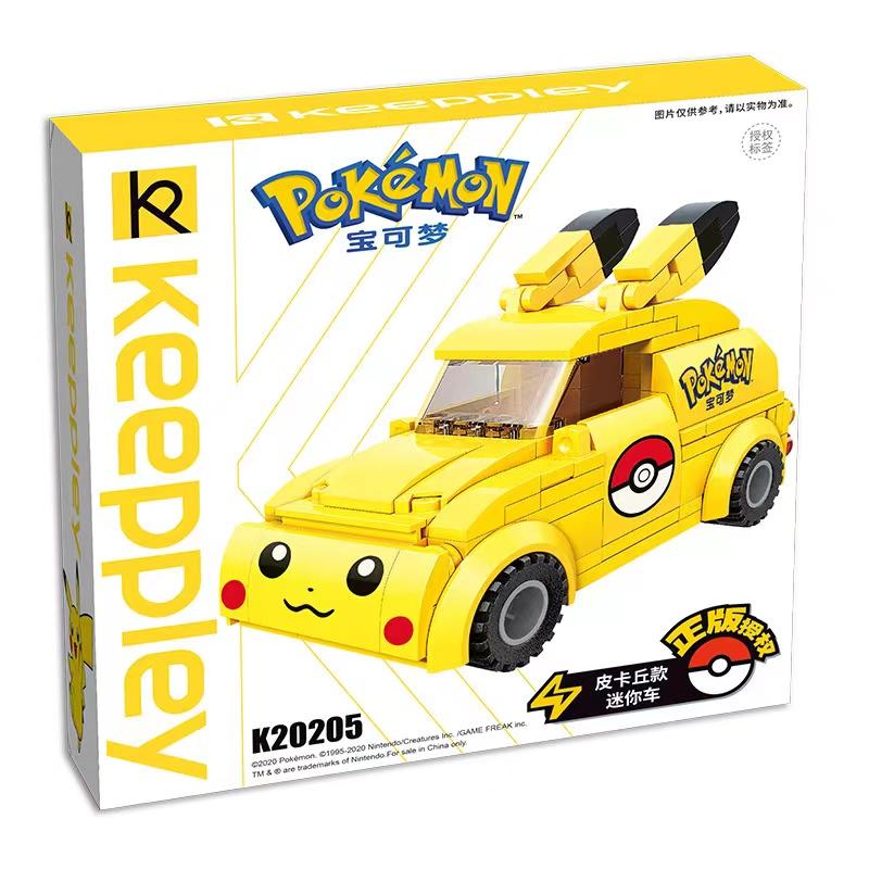Anime Pokemon Pikachu Mini Cartoon Elf Ball Car Food Truck Building Blocks DIY Model Assembled Block Brick kids Puzzle Toys
