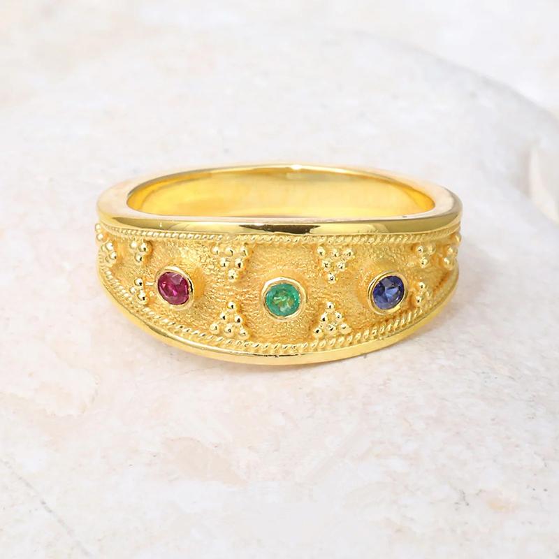 

Huitan Colored Cubic Zircon Wedding Rings for Women Gold Color Newly Designed Anniversary Party Temperament Elegant Lady Zircon 10