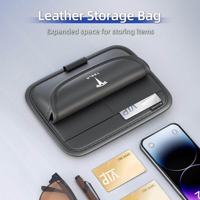 ALO1 Car Valve Glasses Box Sun Visor Glasses Holder Sunglasses Case For Tesla Model 3 Y S X 2021 Roadster Cybertruck Juguete