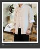 Spring/Summer 2020 Men's Cotton Linen Embroidered Seven-Sleeve Shirt with Frog Buttons - Retro Hanfu Style