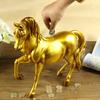Creative home office business gift horse to success save money piggy bank resin crafts home decoration