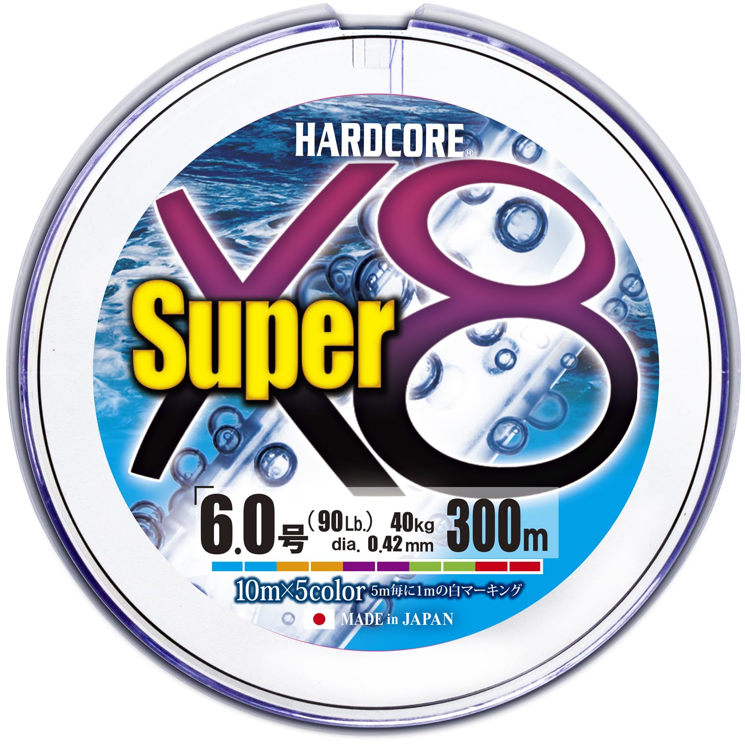 

DUEL PE Line Fishing Line HARDCORE Super X8 Fishing High High 300m 5 Colors (Duel) [Fishing Line, Tackle, Strength, Sensitivity] 6.0 H4330-5C