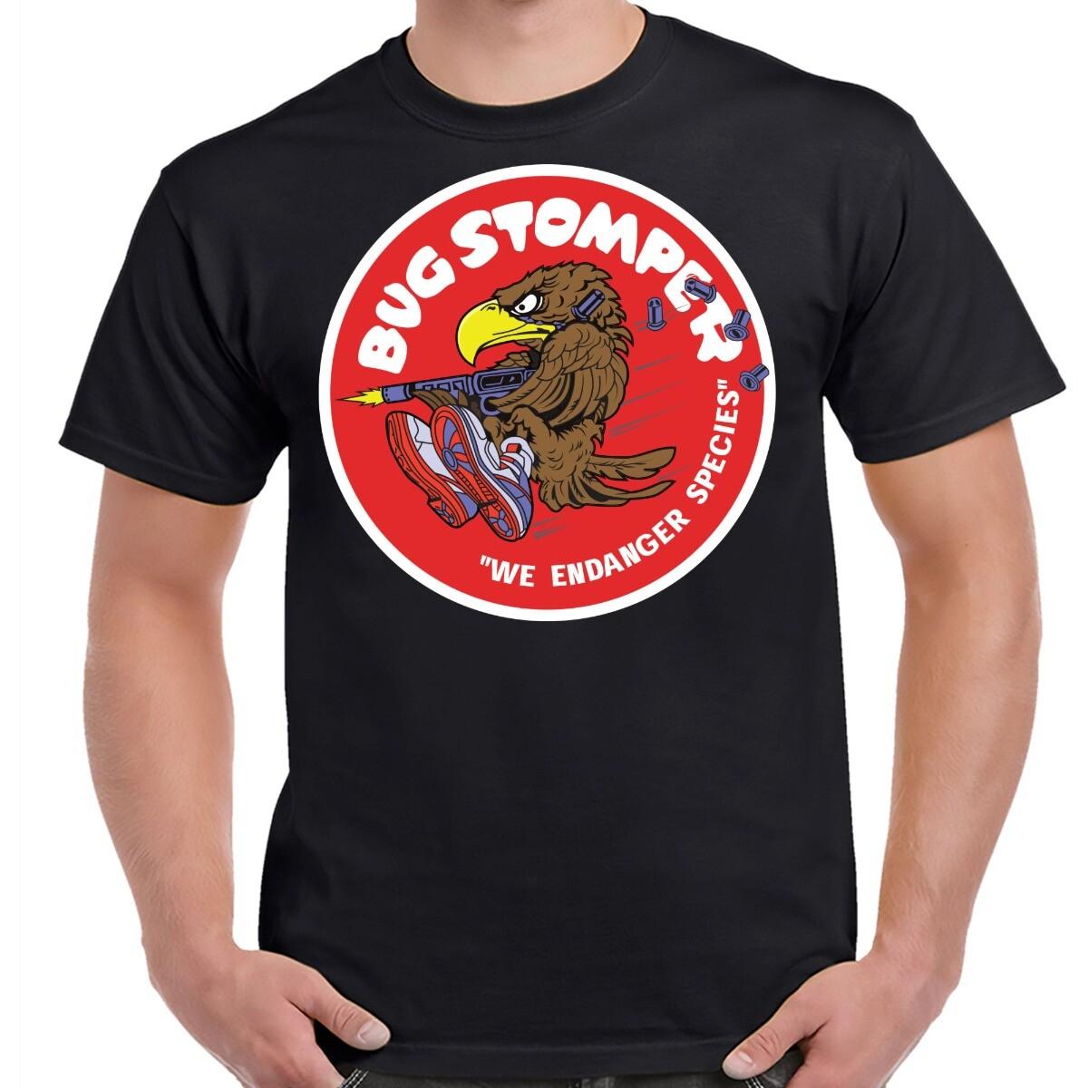 

Aliens Bug Stomper We Endanger Species Red Logo T-shirt Print Pure Cotton Vintage Top Summer Fashion Brand 4XL