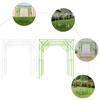 White/ Green Grape Vine Trellis,310*200*230cm Steel Pipes Rectangular Garden Trellis for Climbing Plants Freestanding