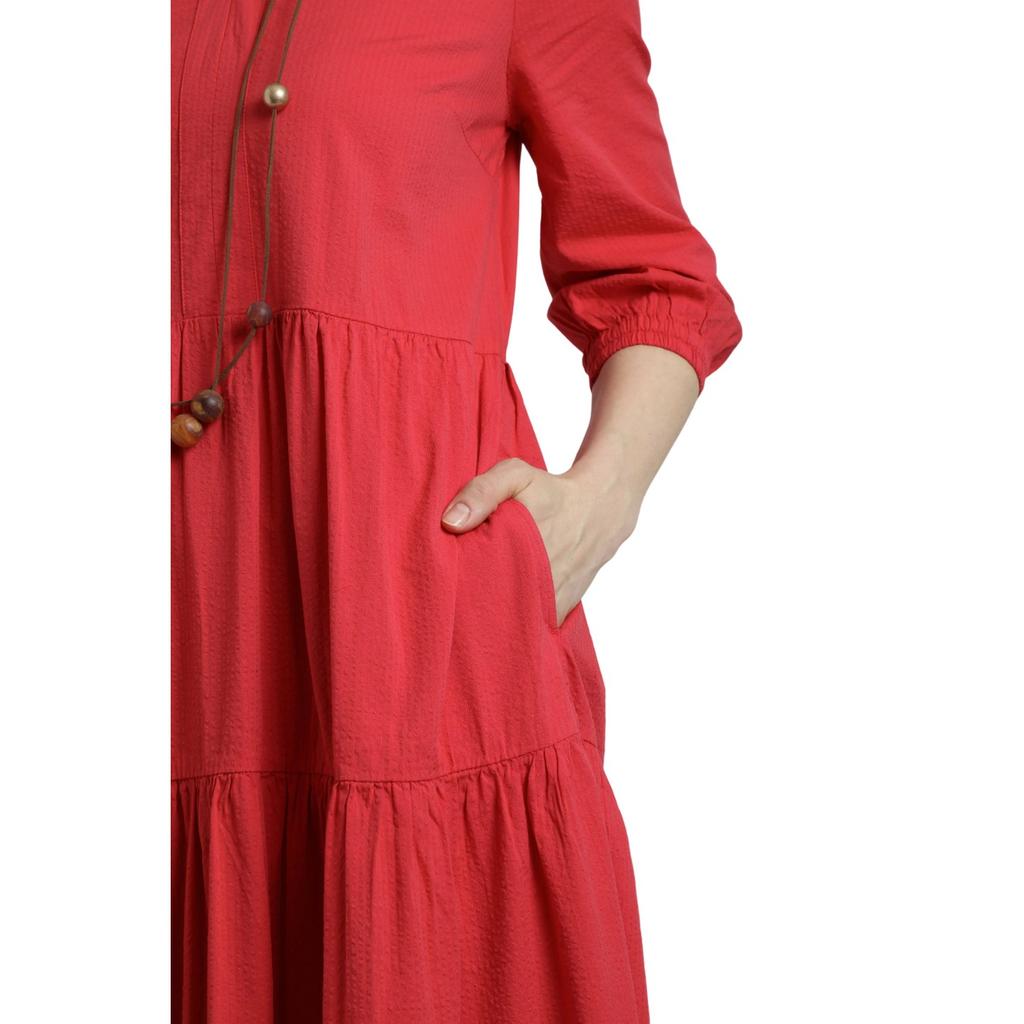 Weird Fish Womens/Ladies Margo Seersucker Tiered Midi Dress
