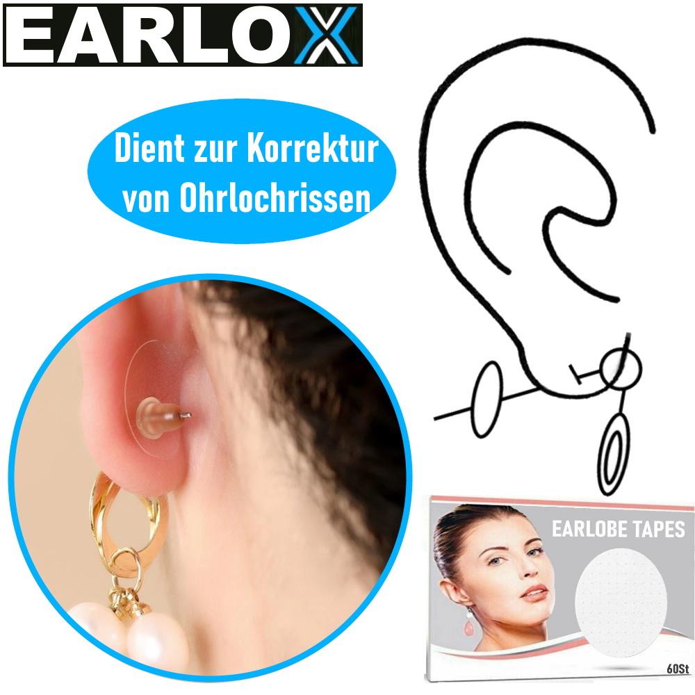 EARLOX Earlobe Tapes Ohrlochschutz ausgeleierte Ohrläppchen gerissene Ohrlöcher