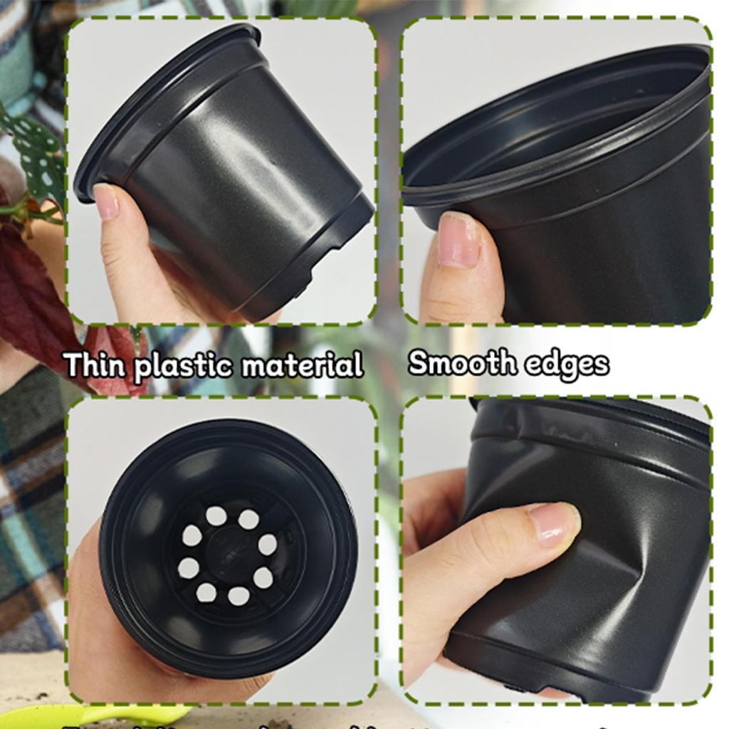 Nursery Plant Pots 100 Pieces Grow Container With Drainage Holes 4inch Flower Pots For Indoor Outdoor Garden Backyard Balcony