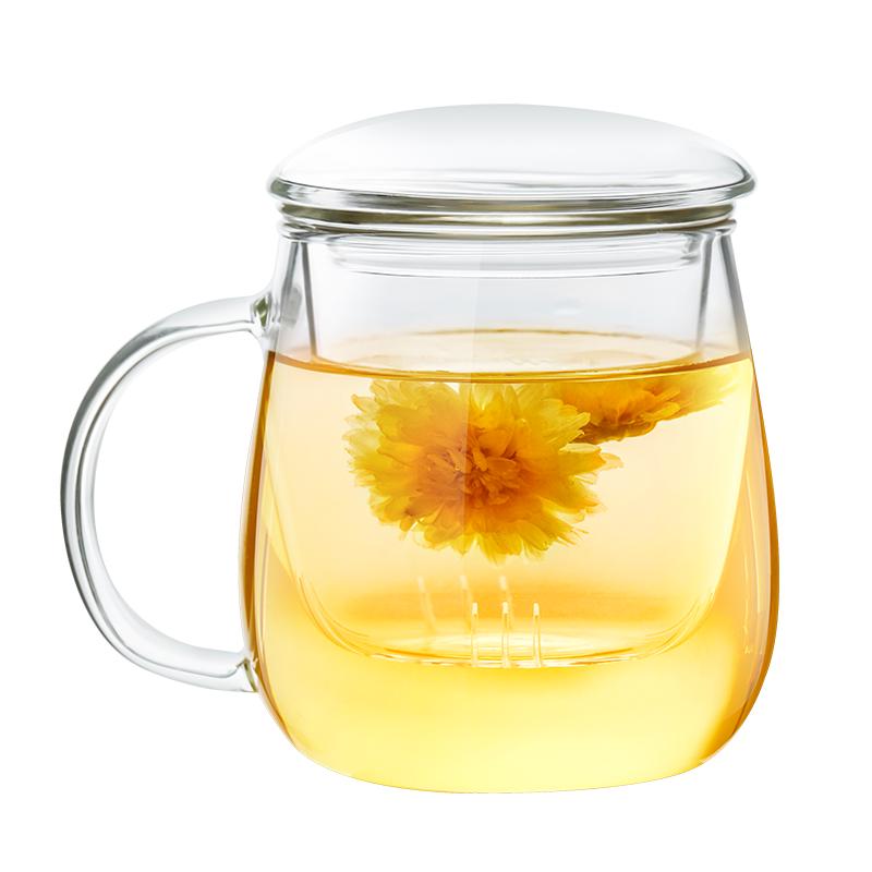 RELEA High Borosilicate Glass Tea Separation Mug