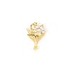 2 Piece Brass Charms 18K Gold Plated Wine Glass Transparent Cubic Zirconia Pendant For DIY Neckalce Jewelry Making Findings