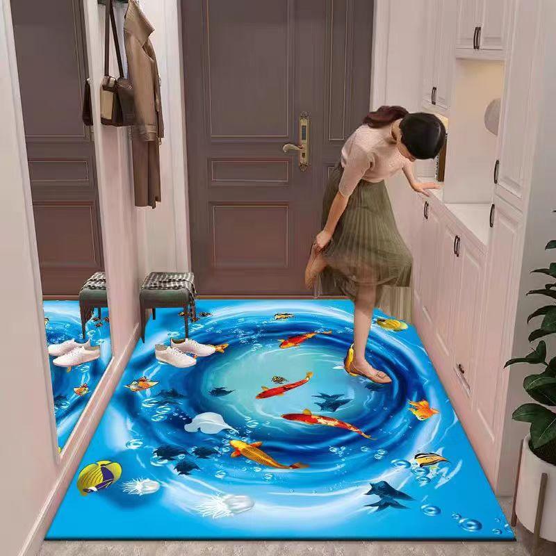 3D Carpet Household Entrance Door Mat Floor Mat Dirt Resistant Anti Slip Wear-resistant Floor Mat