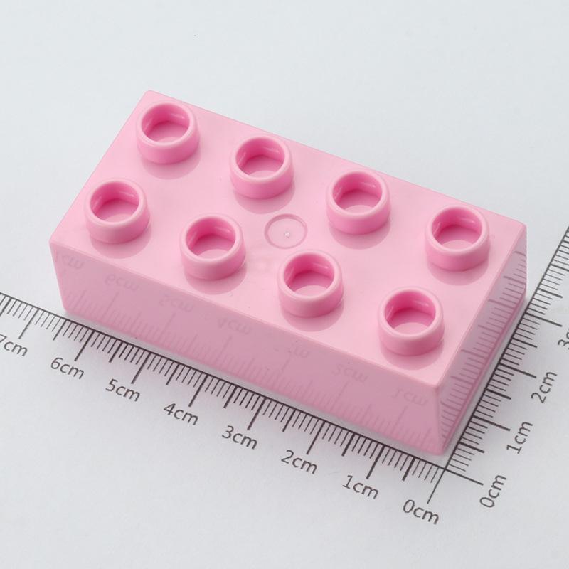 2x4 Dots Big Size Thick Brick 4PCS Colorful Building Block Figuers Compatible Large Plate Accessorie Kid Educational Toys Boys