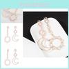 Boucles d'oreilles élégantes en or rose Lune et Soleil Mode Alliage Bijoux Minimalistes Pour Femmes