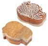 IBA Indianbeautifulart Textile Printing Block Peacock Hand Carved Wooden Stamp Wood Block Printing Textile Stamps For Fabric  Pottery Blocks- 3