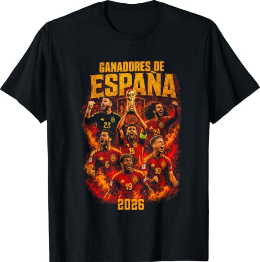 Spain Squad Winners Ganadores 2026 World Cup Football T-Shirt