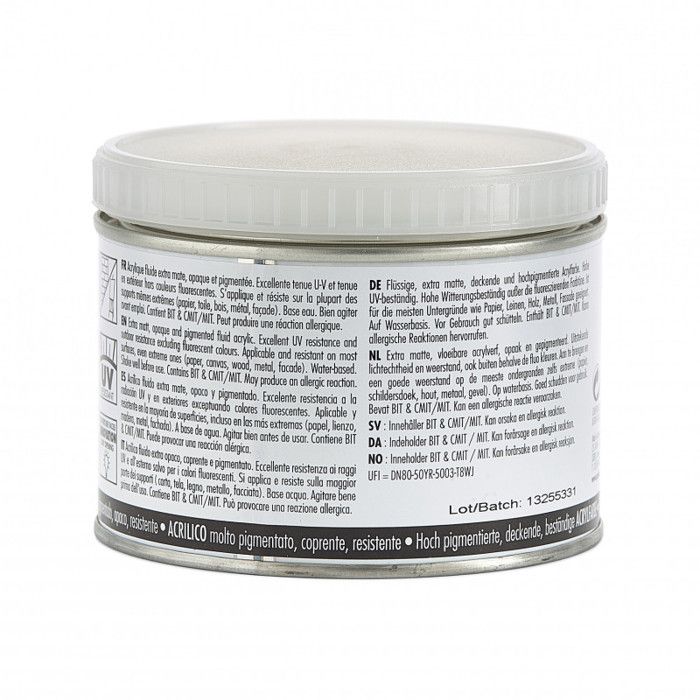 Acrylic Paint - Pébéo - MAT - 500ml - Permanent White - High Light Resistance