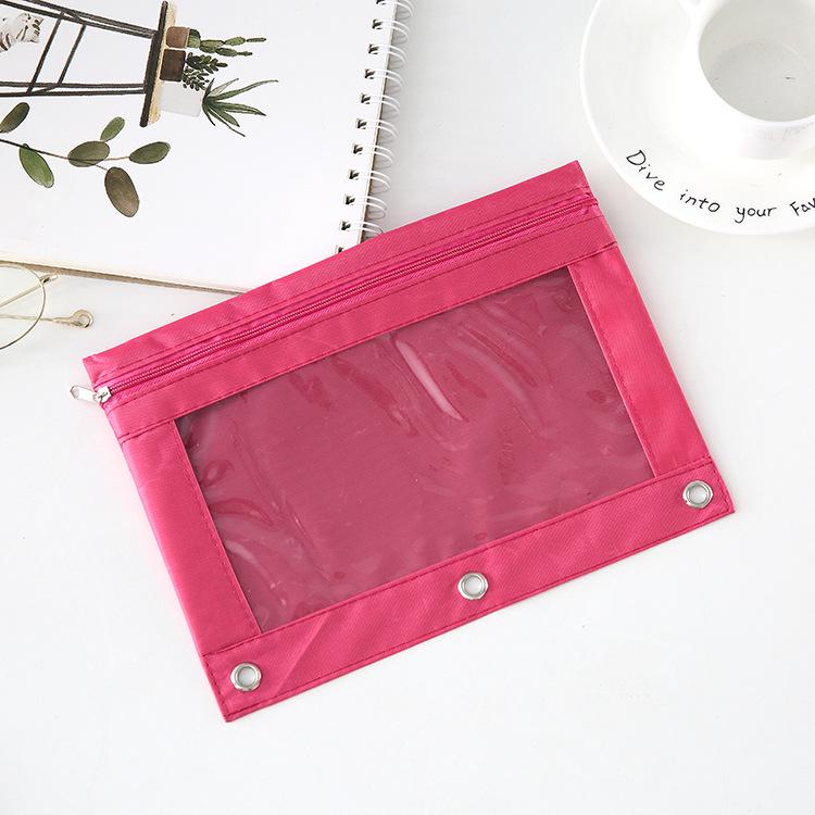 

Bojin Multihole Oxford Cloth Pencil Case with Eyelets - B5 Stationery Bag 25x18cm