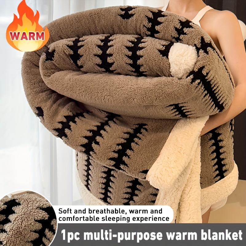 Thicken Plush Keep Warm Blanket Autumn and Winter Soft Comfortable Home Office Sofa Nap Blanket Coral Fleece Shawl Quilt Bedding